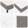 Cama Box Spring con Colchón Taupe 120x200 cm Tela by , Beds and slatted bases - Ref: Foro24-3338759, Price: 351,69 €, Discoun...