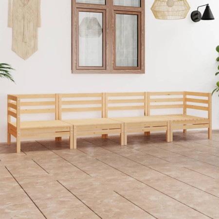 Gartenmöbel-Set 4 Stück aus massivem Kiefernholz von vidaXL, Gartensets - Ref: Foro24-3082502, Preis: 177,63 €, Rabatt: %