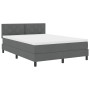 Cama con sommier y colchón Gris Oscuro 140x200 cm Tela by , Beds and slatted bases - Ref: Foro24-3338770, Price: 445,74 €, Di...