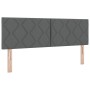 Cama con sommier y colchón Gris Oscuro 140x200 cm Tela by , Beds and slatted bases - Ref: Foro24-3338770, Price: 445,74 €, Di...