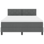 Cama con sommier y colchón Gris Oscuro 140x200 cm Tela by , Beds and slatted bases - Ref: Foro24-3338770, Price: 445,74 €, Di...