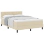 Cama con colchón Box Spring Crema 140x200 cm Tela | Foro24.es | Tu tienda online para hogar, jardín y más Foro24.es