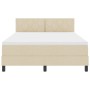 Cama con colchón Box Spring Crema 140x200 cm Tela | Foro24.es | Tu tienda online para hogar, jardín y más Foro24.es