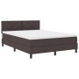 Cama con Base con Colchón Marrón Oscuro 160x200 cm Tela by , Beds and slatted bases - Ref: Foro24-3338779, Price: 505,72 €, D...