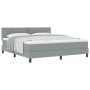 Cama Box Spring con colchón Gris Claro 180x200 cm Tejido | Foro24.es | Tu tienda online para hogar, jardín y más Foro24.es