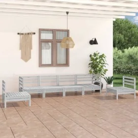 Garden furniture set 6 pieces solid white pine wood by vidaXL, Garden sets - Ref: Foro24-3082543, Price: 302,83 €, Discount: %
