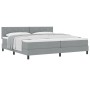 Cama Box Spring con Colchón Gris Claro 200x200 cm Tela | Foro24.es | Tu tienda online para hogar, jardín y más Foro24.es