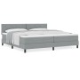 Cama Box Spring con Colchón Gris Claro 200x200 cm Tela | Foro24.es | Tu tienda online para hogar, jardín y más Foro24.es