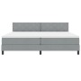 Cama Box Spring con Colchón Gris Claro 200x200 cm Tela | Foro24.es | Tu tienda online para hogar, jardín y más Foro24.es
