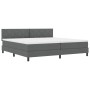 Cama Box Spring con Colchón Gris Oscuro 200x200 cm Tela by , Beds and slatted bases - Ref: Foro24-3338791, Price: 587,83 €, D...