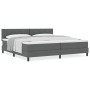 Cama Box Spring con Colchón Gris Oscuro 200x200 cm Tela by , Beds and slatted bases - Ref: Foro24-3338791, Price: 587,83 €, D...