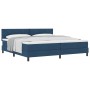 Cama con Box Spring y Colchón Azul 200x200 cm Tela | Foro24.es | Tu tienda online para hogar, jardín y más Foro24.es