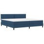 Cama con Box Spring y Colchón Azul 200x200 cm Tela | Foro24.es | Tu tienda online para hogar, jardín y más Foro24.es