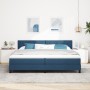 Cama con Box Spring y Colchón Azul 200x200 cm Tela | Foro24.es | Tu tienda online para hogar, jardín y más Foro24.es