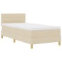 Cama con Base con Colchón Crema 80x200 cm Tela by , Beds and slatted bases - Ref: Foro24-3338802, Price: 287,74 €, Discount: %