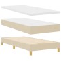 Cama con Base con Colchón Crema 80x200 cm Tela by , Beds and slatted bases - Ref: Foro24-3338802, Price: 287,74 €, Discount: %