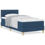 Cama con Base con Colchón Azul 80x200 cm Tela by , Beds and slatted bases - Ref: Foro24-3338803, Price: 293,73 €, Discount: %