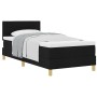 Cama con Base con Colchón Negra 90x190 cm Tela by , Beds and slatted bases - Ref: Foro24-3338806, Price: 306,67 €, Discount: %
