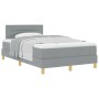 Cama Box Spring con Colchón Gris Claro 120x190 cm Tela | Foro24.es | Tu tienda online para hogar, jardín y más Foro24.es