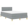 Cama Box Spring con Colchón Gris Claro 120x190 cm Tela | Foro24.es | Tu tienda online para hogar, jardín y más Foro24.es