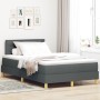 Cama con Somier con Colchón Gris Oscuro 120x190 cm Tela by , Beds and slatted bases - Ref: Foro24-3338826, Price: 403,26 €, D...
