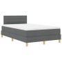 Cama con Somier con Colchón Gris Oscuro 120x190 cm Tela by , Beds and slatted bases - Ref: Foro24-3338826, Price: 403,26 €, D...