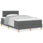 Cama con Somier con Colchón Gris Oscuro 120x190 cm Tela by , Beds and slatted bases - Ref: Foro24-3338826, Price: 403,26 €, D...