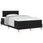 Cama con Resortes con Colchón Negro 120x190 cm Tela de , Camas y somieres - Ref: Foro24-3338827, Precio: 394,63 €, Descuento: %