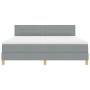 Cama con Base de Resortes y Colchón Gris Claro 180x200 cm Tela by , Beds and slatted bases - Ref: Foro24-3338860, Price: 543,...
