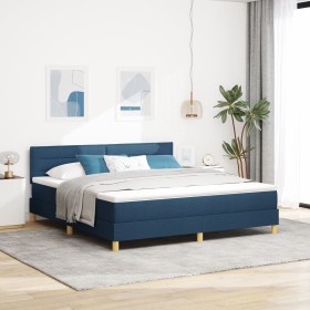 Comprar Cama con Base de Resortes y Colchón Azul
