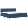 Cama con Base de Resortes y Colchón Azul 180x200 cm Tela by , Beds and slatted bases - Ref: Foro24-3338866, Price: 574,93 €, ...