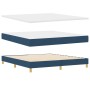 Cama con Base de Resortes y Colchón Azul 180x200 cm Tela by , Beds and slatted bases - Ref: Foro24-3338866, Price: 574,93 €, ...