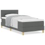 Cama con somier y colchón gris oscuro 80x200 cm tela von , Betten und Lattenroste - Ref: Foro24-3338875, Preis: 282,27 €, Rab...