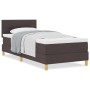 Cama con Base con Colchón Marrón Oscuro 90x190 cm Tela by , Beds and slatted bases - Ref: Foro24-3338884, Price: 277,73 €, Di...