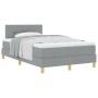 Cama Box Spring con Colchón Gris Claro 120x190 cm Tela by , Beds and slatted bases - Ref: Foro24-3338902, Price: 371,30 €, Di...