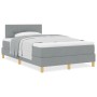Cama Box Spring con Colchón Gris Claro 120x190 cm Tela by , Beds and slatted bases - Ref: Foro24-3338902, Price: 371,30 €, Di...