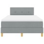 Cama Box Spring con Colchón Gris Claro 120x190 cm Tela by , Beds and slatted bases - Ref: Foro24-3338902, Price: 371,30 €, Di...