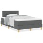 Cama Box Spring con Colchón Gris Oscuro 120x190 cm Tela von , Betten und Lattenroste - Ref: Foro24-3338903, Preis: 401,19 €, ...