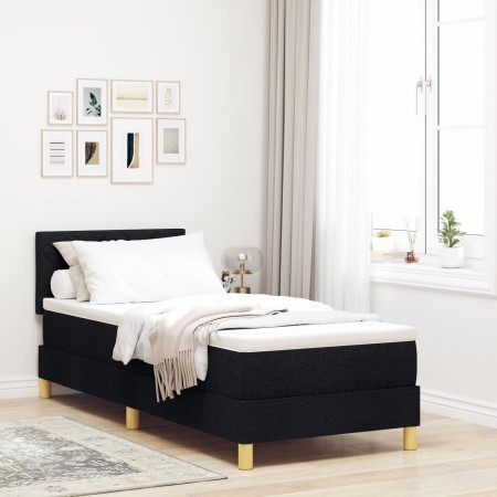 Cama con Somier y Colchón Negro 80x200 cm Tela | Foro24.es | Tu tienda online para hogar, jardín y más Foro24.es