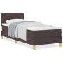 Cama con somier con colchón marrón oscuro 80x200 cm tela | Foro24.es | Tu tienda online para hogar, jardín y más Foro24.es