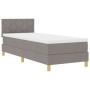 Cama con Somier con Colchón Taupe 80x200 cm Tela de , Camas y somieres - Ref: Foro24-3338955, Precio: 290,21 €