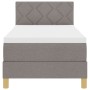 Cama con Somier con Colchón Taupe 80x200 cm Tela by , Beds and slatted bases - Ref: Foro24-3338955, Price: 301,75 €, Discount: %