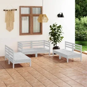 Garden furniture set 6 pieces solid white pine wood by vidaXL, Garden sets - Ref: Foro24-3082553, Price: 302,83 €, Discount: %