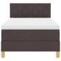 Cama con Somier con Colchón Marrón Oscuro 90x190 cm Tela | Foro24.es | Tu tienda online para hogar, jardín y más Foro24.es