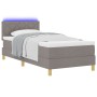 Cama Box Spring con Colchón Taupe 90x190 cm Tela by , Beds and slatted bases - Ref: Foro24-3338962, Price: 302,58 €, Discount: %