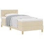 Cama con Resorte y Colchón Crema 90x190 cm Tela von , Betten und Lattenroste - Ref: Foro24-3338963, Preis: 308,03 €, Rabatt: ...