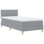 Base de Cama con Colchón Gris Claro 90x200 cm Tela | Foro24.es | Tu tienda online para hogar, jardín y más Foro24.es