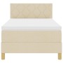 Cama con Sommier con Colchón Crema 90x200 cm Tela by , Beds and slatted bases - Ref: Foro24-3338970, Price: 282,70 €, Discoun...