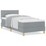 Cama con base de resortes gris claro 100x200 cm tela | Foro24.es | Tu tienda online para hogar, jardín y más Foro24.es