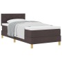 Cama con Base de Resortes y Colchón Marrón Oscuro 100x200 cm Tela | Foro24.es | Tu tienda online para hogar, jardín y más Foro24.es